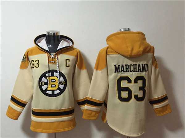 Men's Boston Bruins #63 Brad Marchand Cream Ageless Must-Have Lace-Up Pullover Hoodie,We sell and wholesale Men's Boston Bruins #63 Brad Marchand Cream Ageless Must-Have Lace-Up Pullover Hoodie on line form chian!